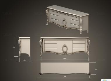 Chests of drawers (KMD_0195) 3D model for CNC machine