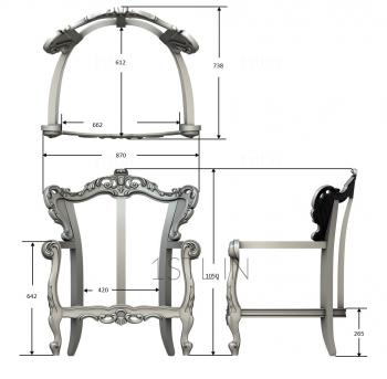 Armchairs (KRL_0137) 3D model for CNC machine