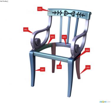 Armchairs (KRL_0165) 3D model for CNC machine