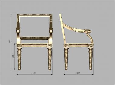 Armchairs (KRL_0168) 3D model for CNC machine