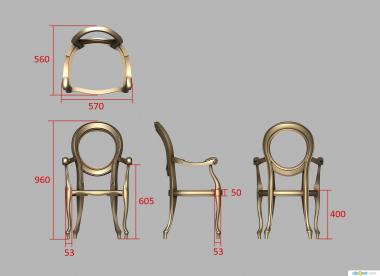 Armchairs (KRL_0171) 3D model for CNC machine