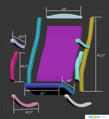 Armchairs (KRL_0175) 3D model for CNC machine