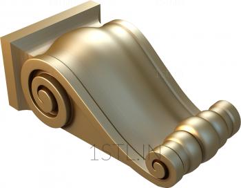 Corbels (KR_0091) 3D model for CNC machine