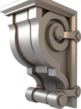 Corbels (KR_0323) 3D model for CNC machine