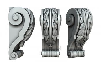 Corbels (KR_0523) 3D model for CNC machine