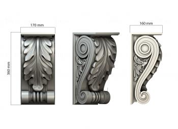 Corbels (KR_0568) 3D model for CNC machine