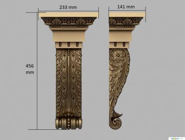 Corbels (KR_0754) 3D model for CNC machine