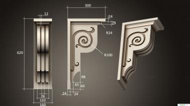 Corbels (KR_0775) 3D model for CNC machine