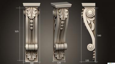 Corbels (KR_0798) 3D model for CNC machine