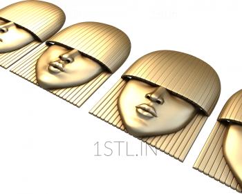 Mask (MS_0077) 3D model for CNC machine