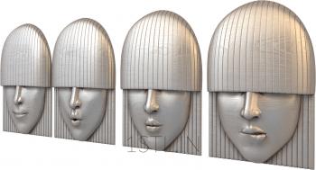 Mask (MS_0077) 3D model for CNC machine