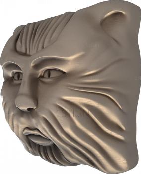 Mask (MS_0116) 3D model for CNC machine