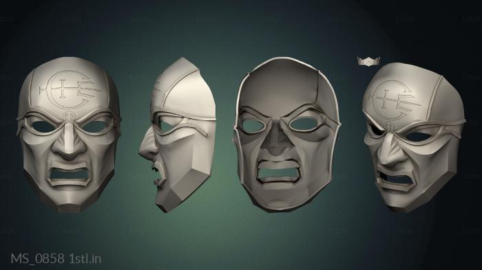 Mask (MS_0858) 3D model for CNC machine