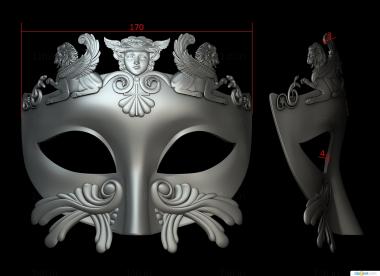 Mask (MS_1247) 3D model for CNC machine