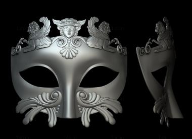 Mask (MS_1247) 3D model for CNC machine