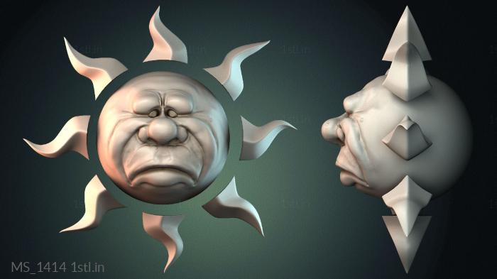 मुखौटा (MS_1414) सीएनसी मशीन के लिए 3D मॉडल