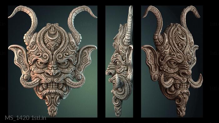 Mask (MS_1420) 3D model for CNC machine