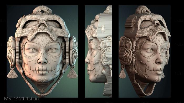 Mask (MS_1421) 3D model for CNC machine