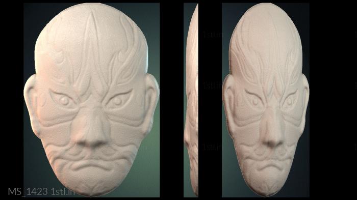 Mask (MS_1423) 3D model for CNC machine