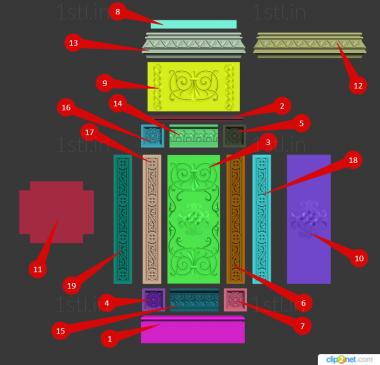 Church furniture (MBC_0059) 3D model for CNC machine