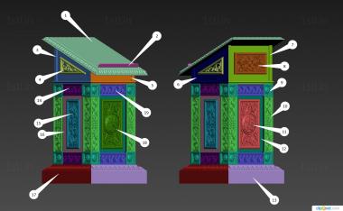 Church furniture (MBC_0063) 3D model for CNC machine