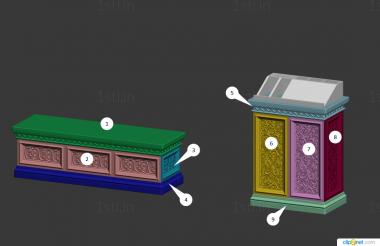 Church furniture (MBC_0070) 3D model for CNC machine