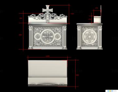 Church furniture (MBC_0071) 3D model for CNC machine