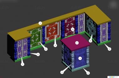 Church furniture (MBC_0073) 3D model for CNC machine