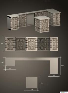 Church furniture (MBC_0074) 3D model for CNC machine