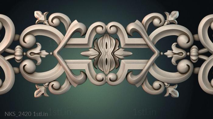 Symmetrycal onlays (NKS_2420) 3D model for CNC machine