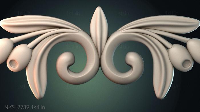 Symmetrycal onlays (NKS_2739) 3D model for CNC machine