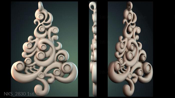 Symmetrycal onlays (NKS_2830) 3D model for CNC machine