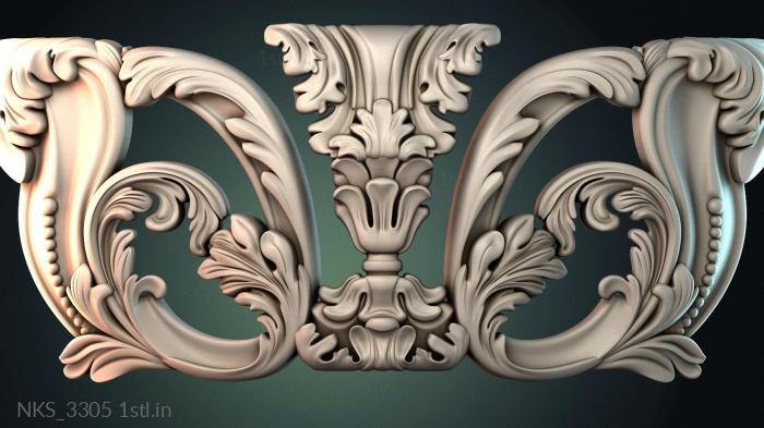 Symmetrycal onlays (NKS_3305) 3D model for CNC machine