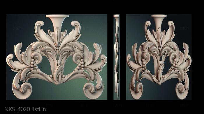 Symmetrycal onlays (NKS_4020) 3D model for CNC machine