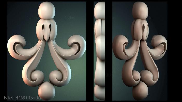 Symmetrycal onlays (NKS_4190) 3D model for CNC machine