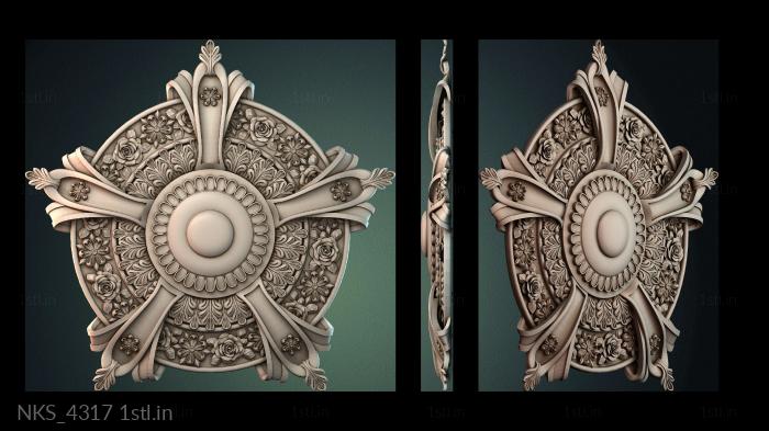 Symmetrycal onlays (NKS_4317) 3D model for CNC machine