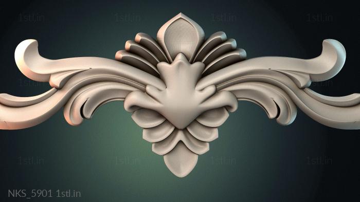 Symmetrycal onlays (NKS_5901) 3D model for CNC machine