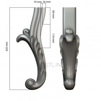 फर्नीचर पैर (NJ_0435) सीएनसी मशीन के लिए 3D मॉडल