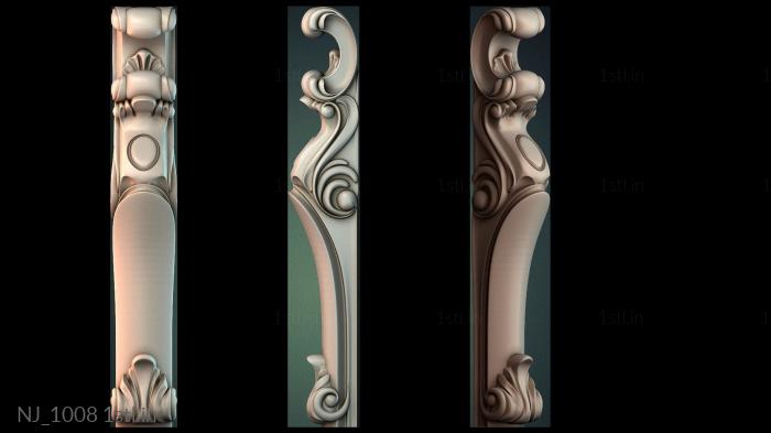 Legs (NJ_1008) 3D model for CNC machine