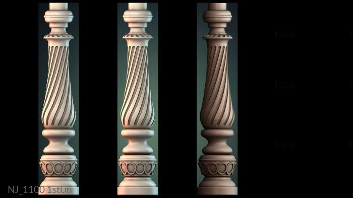 फर्नीचर पैर (NJ_1100) सीएनसी मशीन के लिए 3D मॉडल