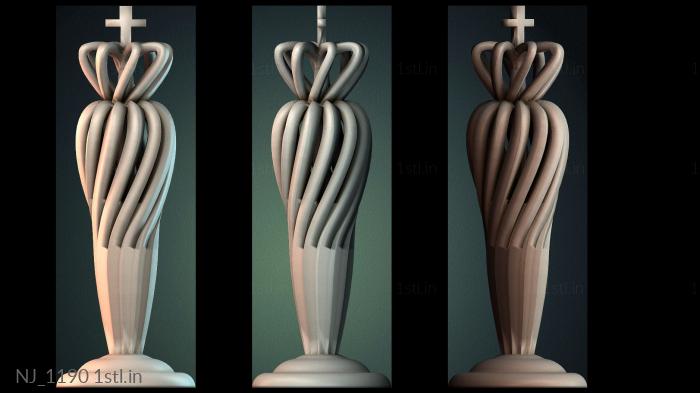 फर्नीचर पैर (NJ_1190) सीएनसी मशीन के लिए 3D मॉडल