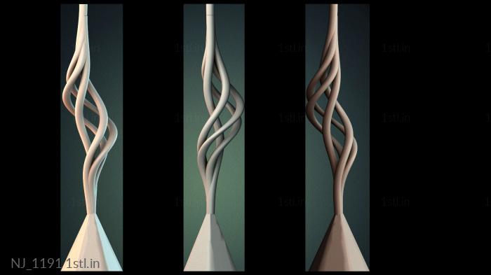 फर्नीचर पैर (NJ_1191) सीएनसी मशीन के लिए 3D मॉडल