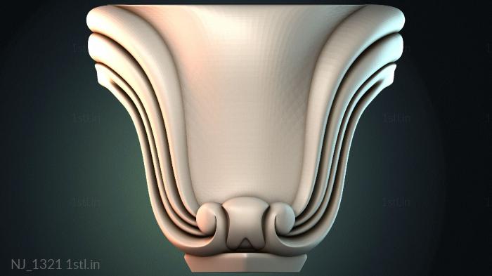 फर्नीचर पैर (NJ_1321) सीएनसी मशीन के लिए 3D मॉडल