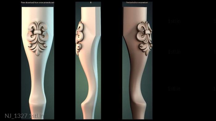 फर्नीचर पैर (NJ_1327) सीएनसी मशीन के लिए 3D मॉडल