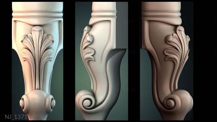 Legs (NJ_1371) 3D model for CNC machine