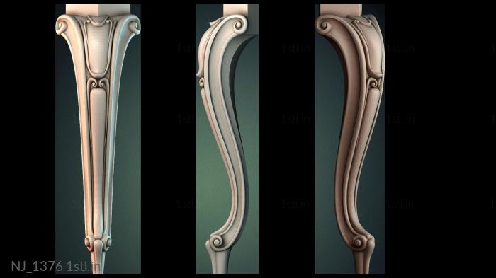 Legs (NJ_1376) 3D model for CNC machine
