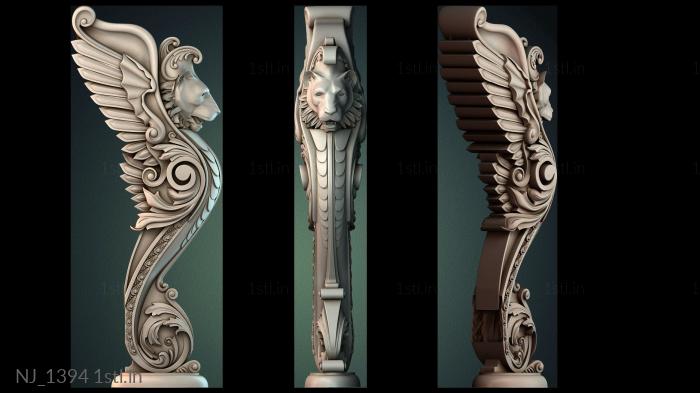 Legs (NJ_1394) 3D model for CNC machine