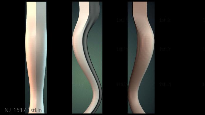 फर्नीचर पैर (NJ_1517) सीएनसी मशीन के लिए 3D मॉडल