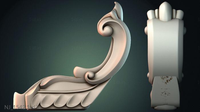 फर्नीचर पैर (NJ_1542) सीएनसी मशीन के लिए 3D मॉडल
