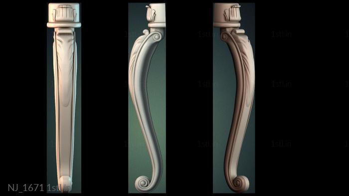 Legs (NJ_1671) 3D model for CNC machine